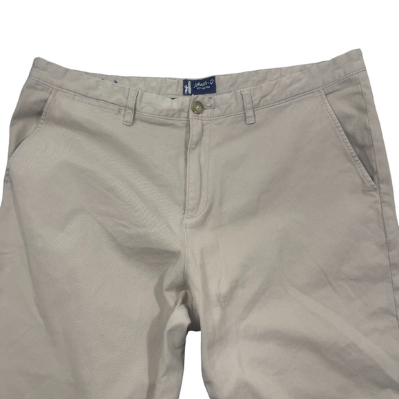 Johnnie-O 40 x 34 Khaki Zipper Straight Leg Pants  Cotton Blend‎ Pockets - Pict - Picture 5 of 6